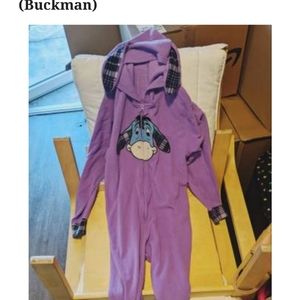 Cute! Eeyore pajama onesie with hood and ears!